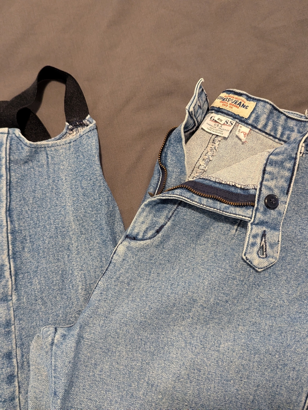 Guess Jeans Light Wash Denim Overalls